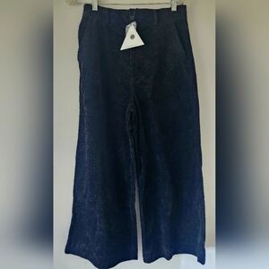 Lost + Wander Black High Waisted Corduroy Wideleg Ankle Pants- NWT!